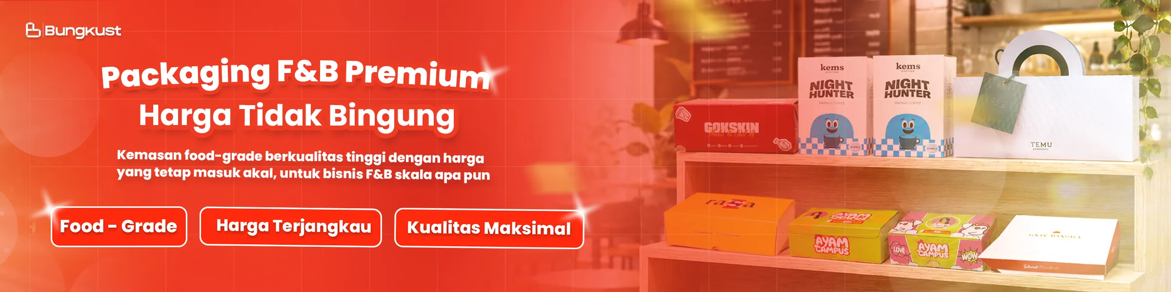 Kemasan Custom Makanan & Minuman (F&B)