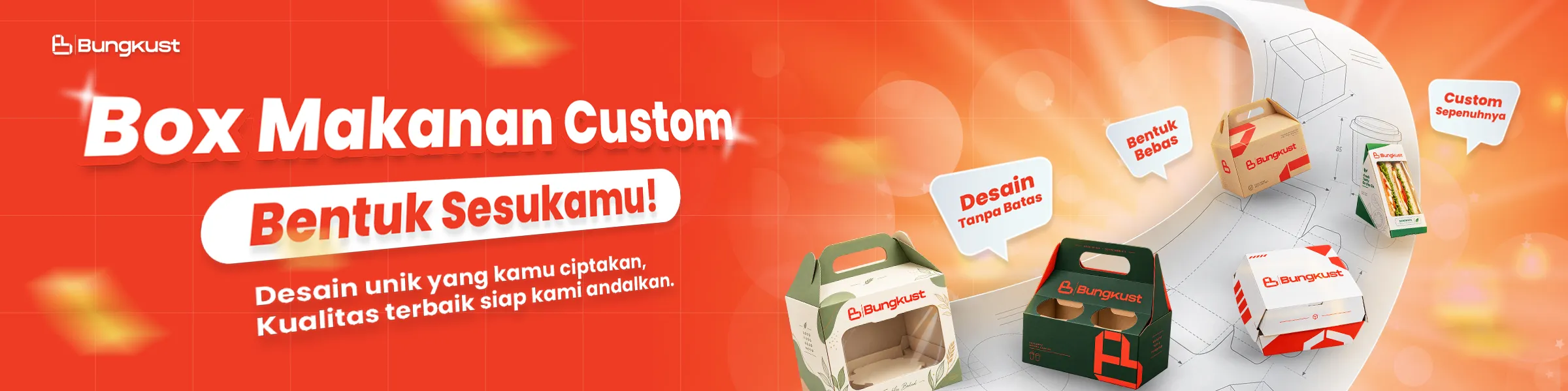 Kemasan Custom Makanan & Minuman (F&B)